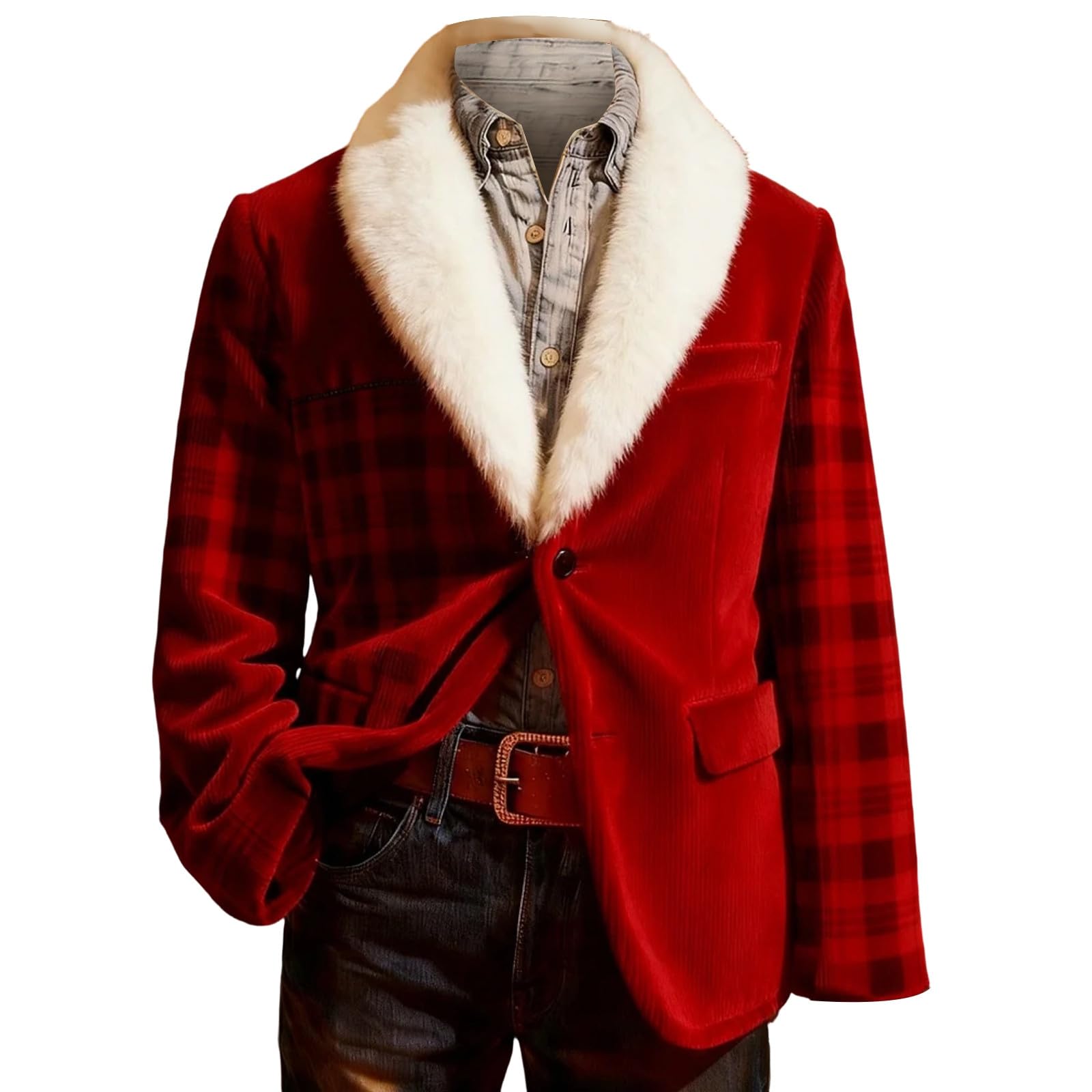 Moderno cappotto da lavoro con elegante taglio formale per occasioni festive, cappotto da uomo di alta qualità con stampa natalizia, versatile per tutti i giorni e il tempo libero