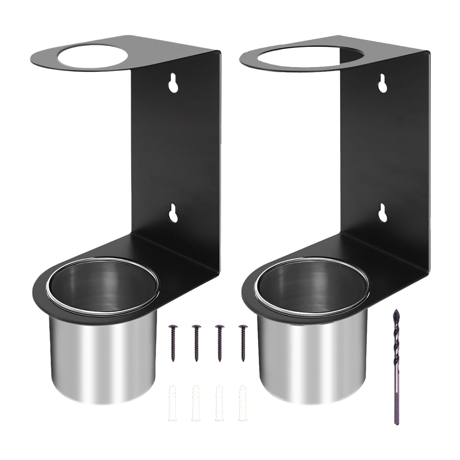 Oxxggkao 2 Pack Wall Mounted Oil Funnel Holder Featuring Removable Drip Trays For Garage Workshop Storage Oil Drain Pan Holder