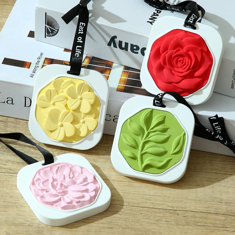 Ambientador para auto en forma de flor, pack x4 miniatura 7