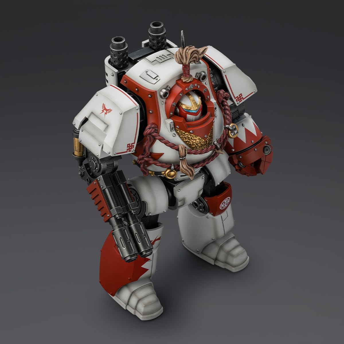 JOYTOY Warhammer 40,000 The Horus Heresy 1/18 Action Figure White Scars Contemptor Dreadnought with Melta Cannon and Gravis Power fist Collection Model Birthday Gifts Pre-Order
