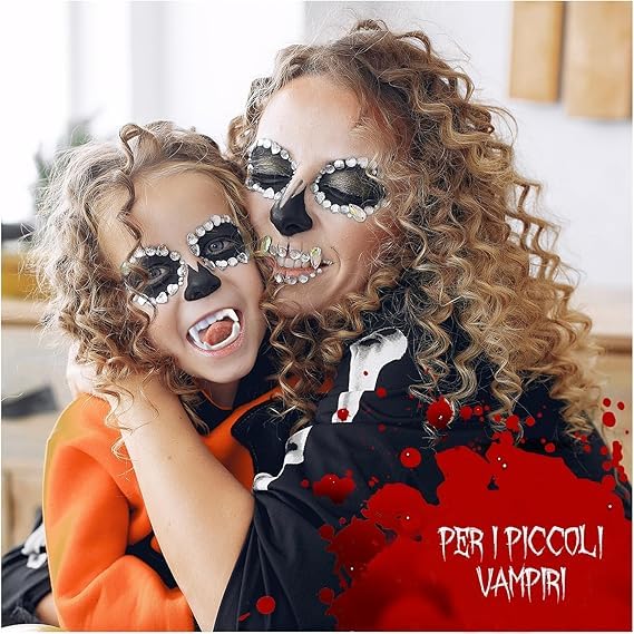 Dents De Vampire Pour Enfants - 2 Pièces, Clip Rapide, Sans Colle - Accessoire Halloween & Carnaval