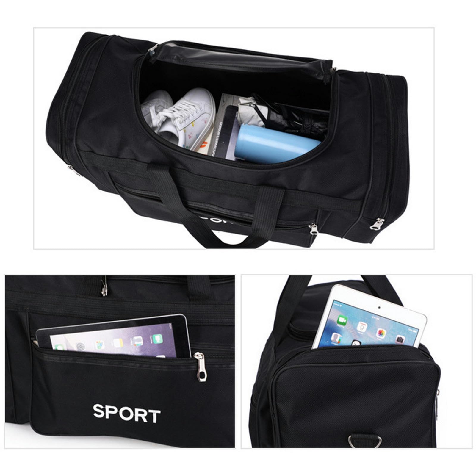 NOGRAX Schulrucksack Männer Fitness Training Sporttasche Große Kapazität Gadgets Yoga Sack Oxford Gym Taschen Für Reise Schwimmen Duffle Taschen Sportbag-Lila Oxford Stoff