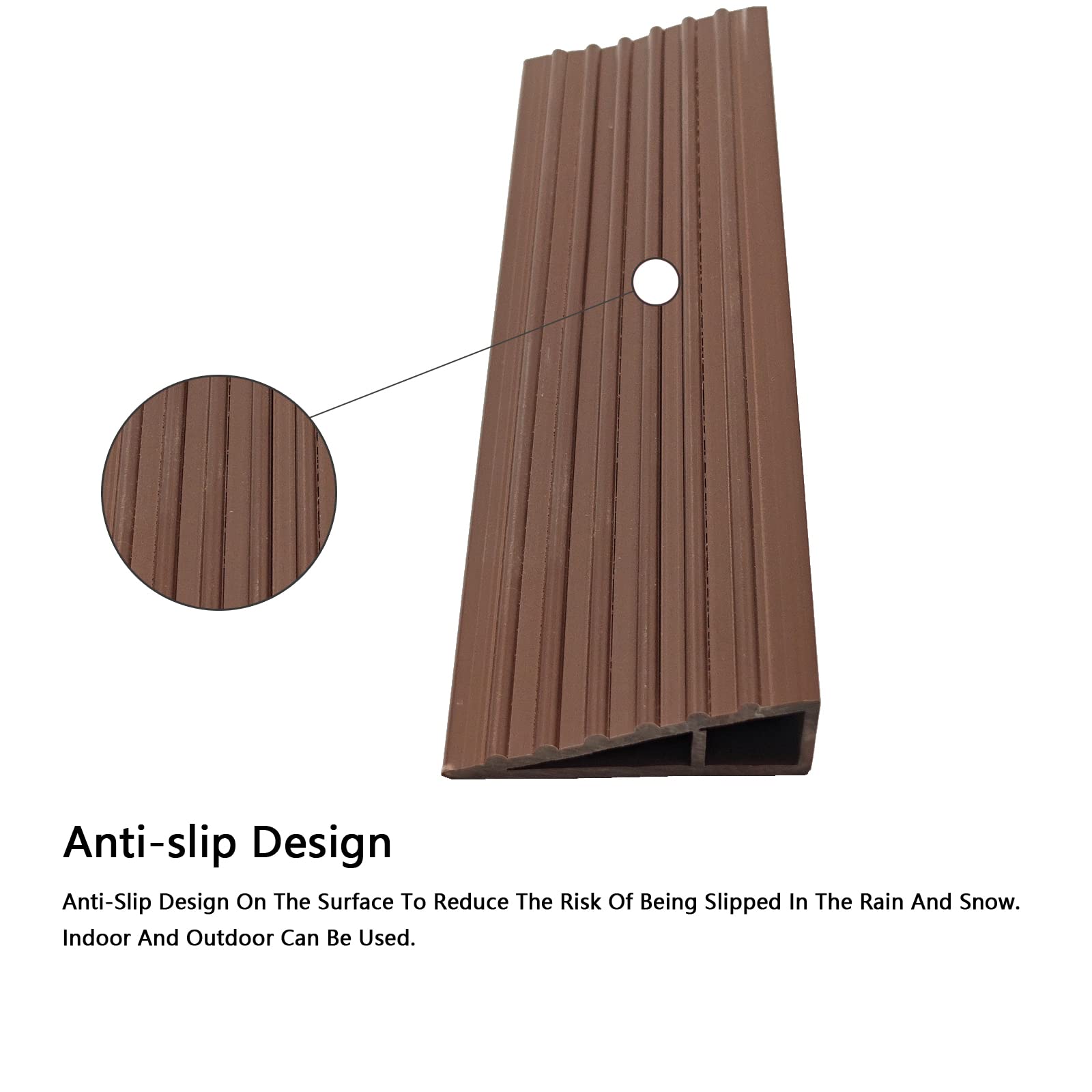 Pvc Ramp Trim Snapklik.com : 4/5 Non Slip Rigid PVC Portable Wheelchair Ramp,Self ...