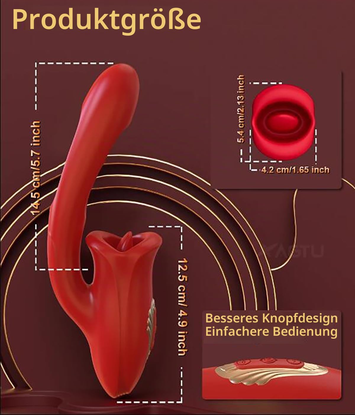 Silikon 3 in 1 Dildo Rabbit Vibratoren mit 10 Slap Vibrationsmodi Zunge Saugen für Sie, Leise G-Punkt Klitoris Stimulator Analvibrator Massage Stab Erotic Sex spielzeug für Paare Frauen(A)