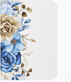 Caderno sem Pauta A5 - Capa Flexível 80 Páginas 20x14cm - Flores Aquarela