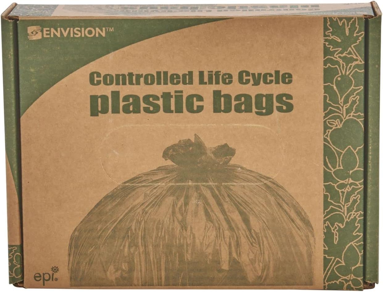 Green 33 Gallon Biodegradable Tearproof Trash Bags