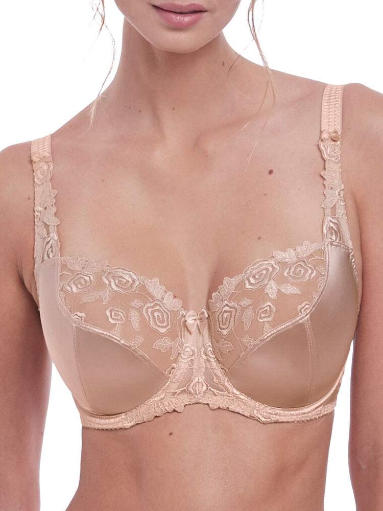 Fantasie Women's Belle Floral Lace Balcony Underwire Bra, Natural Beige, 38E