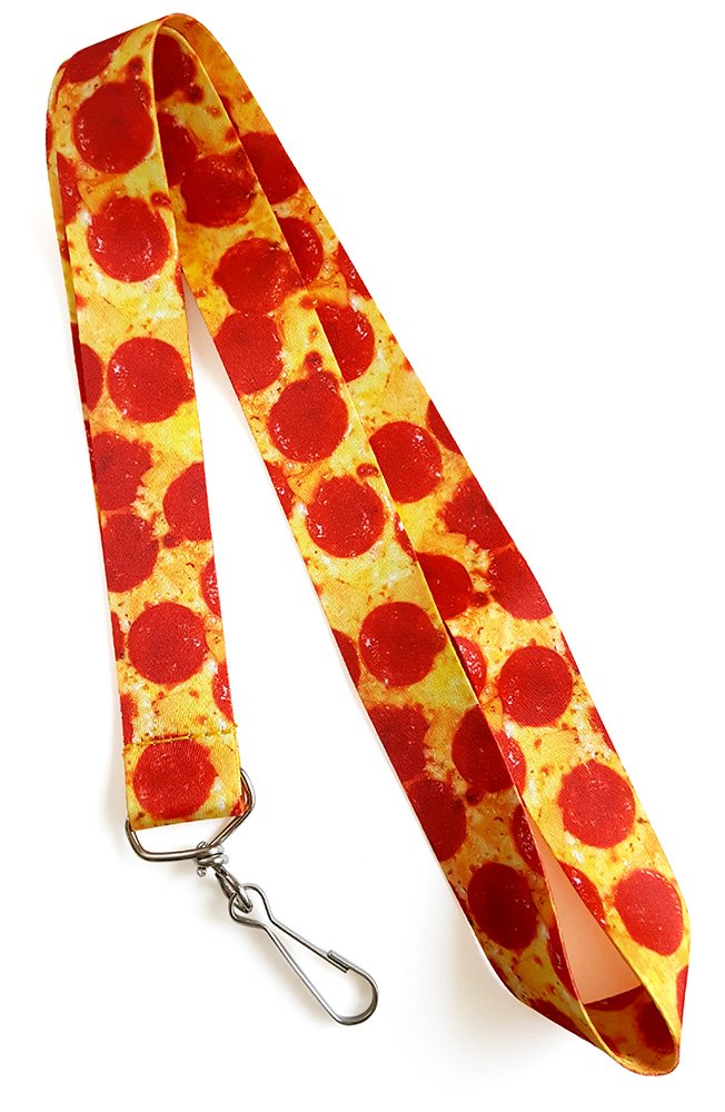 Pinsanity Pepperoni Cheese Pizza Premium Lanyard