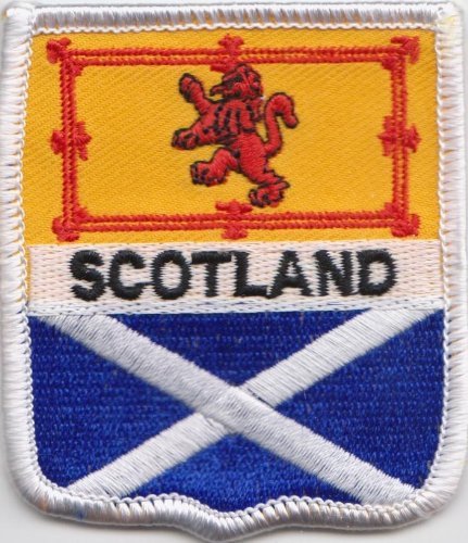 Scotland Saltire and Lion Rampant Flag Embroidered Patch Badge