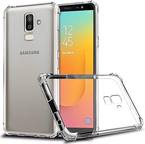 Zeking Funda para Galaxy J8 2018, antiarañazos, cristal transparente, flexible, silicona TPU con cuatro esquinas para Samsung Galaxy J8 (2018) Zeking Funda para Galaxy J8 2018, antiarañazos, cristal transparente, flexible, silicona TPU con cuatro esquinas para Samsung Galaxy J8 (2018)