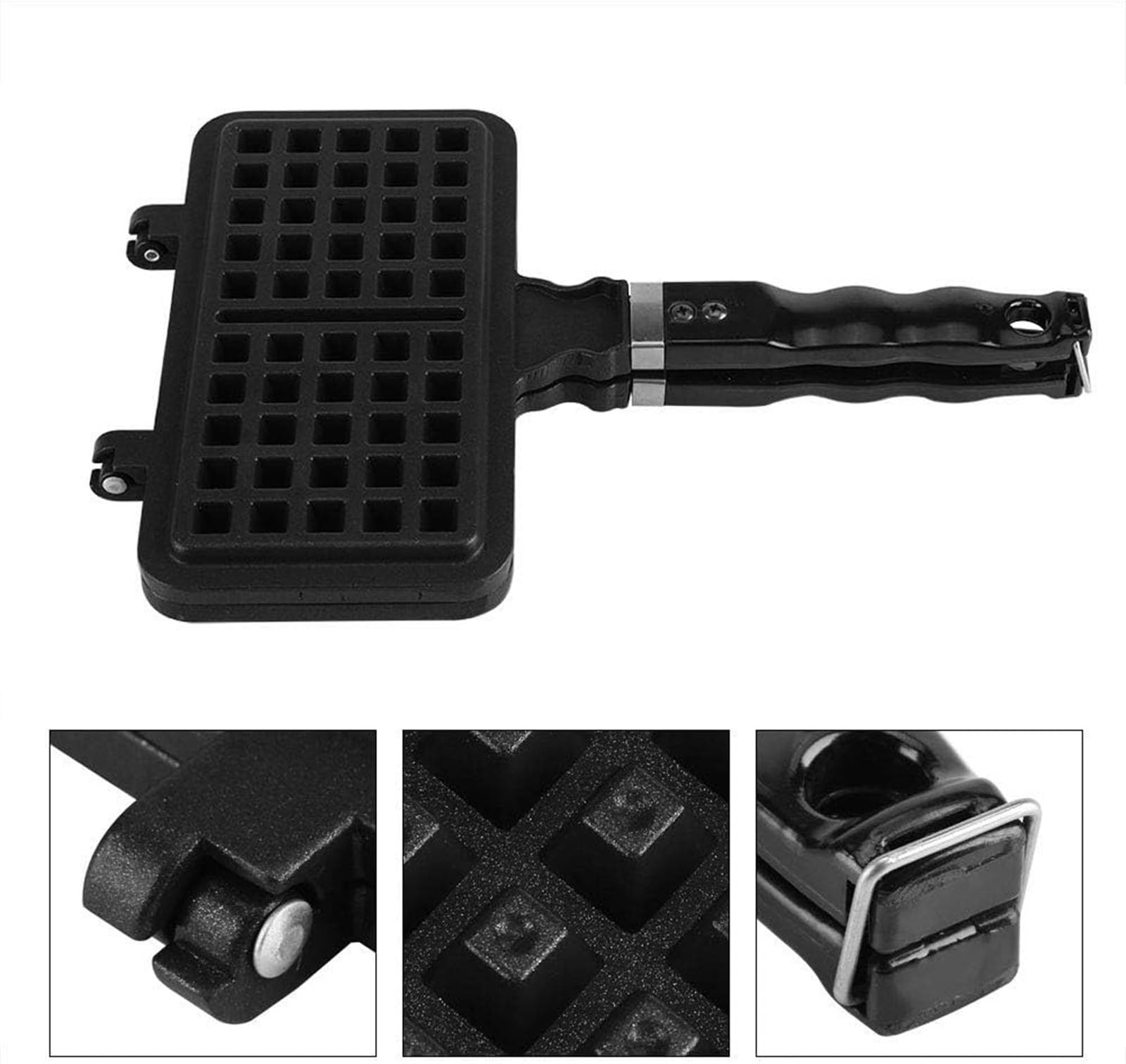 Molde para gofres antiadherente, aleación de aluminio, bandeja para hornear, molde para pasteles DIY, utensilios de cocina para cocinas con calefacción a gas.,