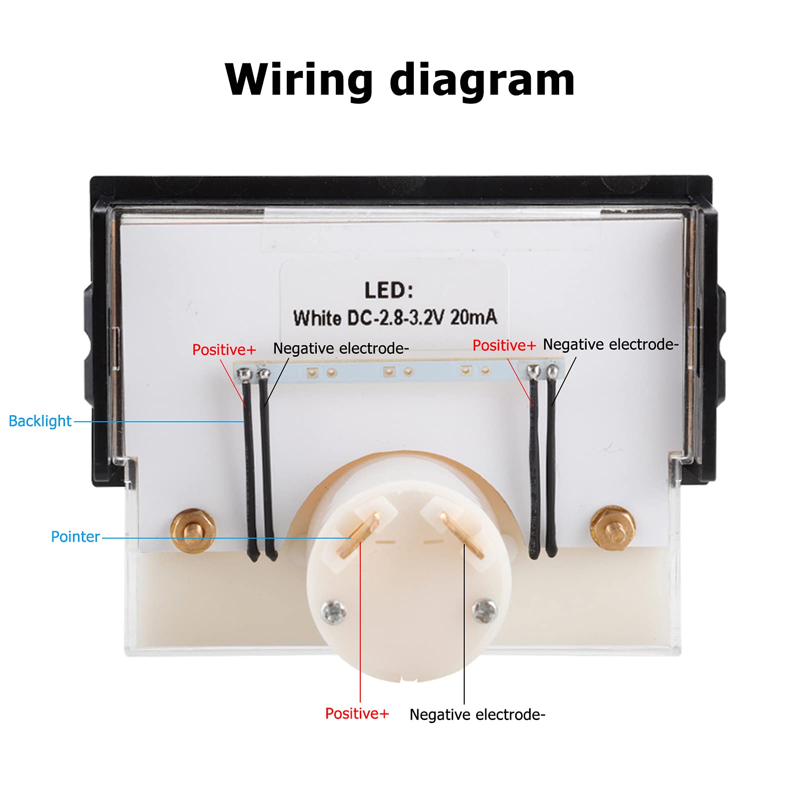 High Precision VU Meter Header TN-73, Indicador de nivel de medidor de VU de audio analógico con retroiluminación para Bricolaje, Estudio, Plataformas de Voz