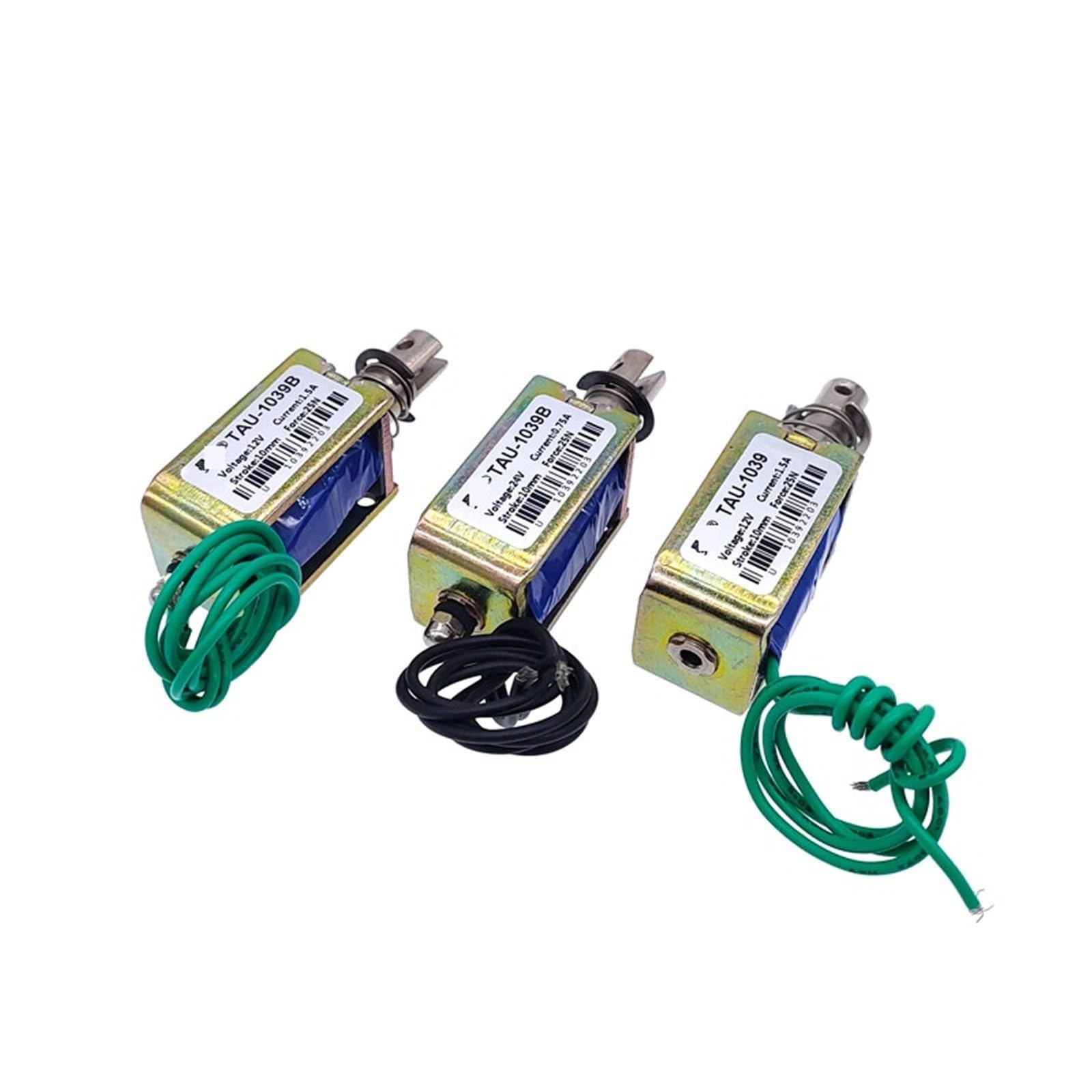 TAU-1039 1039B DC 12V magnes elektryczny 24V 25N skok 10 mm typ push liniowy elektromagnes 1 szt. (TAU-1039,24V)
