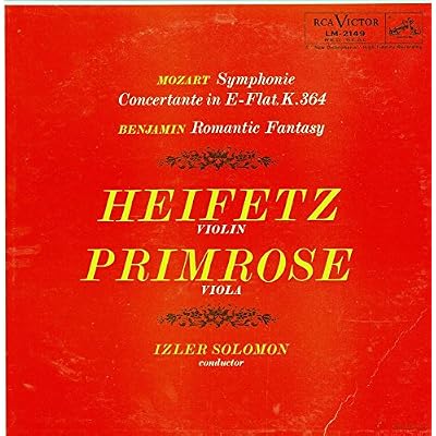 HEIFETZ spielt Mozart: Sinfonia Concertante & Benjamin: Romantic Fantasy