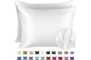 Bedding Satin Silk Pillowcases for Hair and Skin, Set of 2
