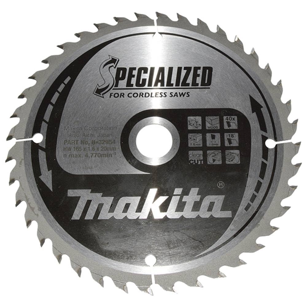 Makita B-32954 Lama Sega Circolare Specialized T.C.T. 165x20mm 40T Legno