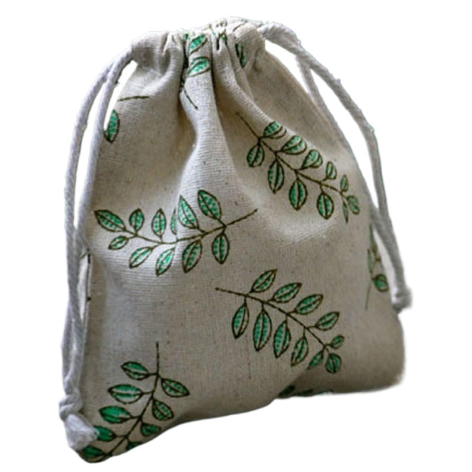 Sachet Toile de Jute Sac en Lin et Coton Olive, 9x12cm, 10x15cm, 13x17cm, Paquet de 50 Pochettes à Bijoux for fête d'anniversaire et Mariage(10x15cm)