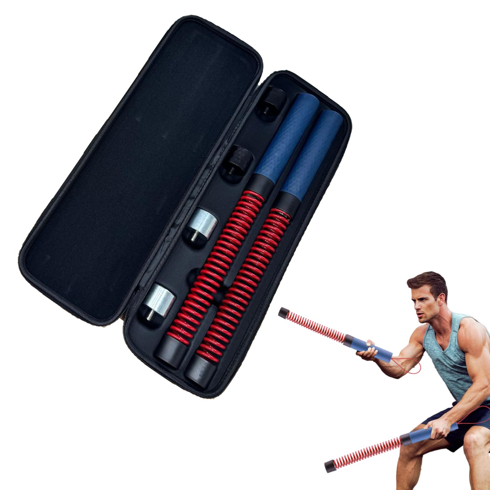 Ropeless Battle Rope, Adjustable Weight Battle Rope,Battle Ropes for Home Gym, Portable Exercise Ropes for Strength Training and Aerobic Exercise Core Muscle Training-image-47