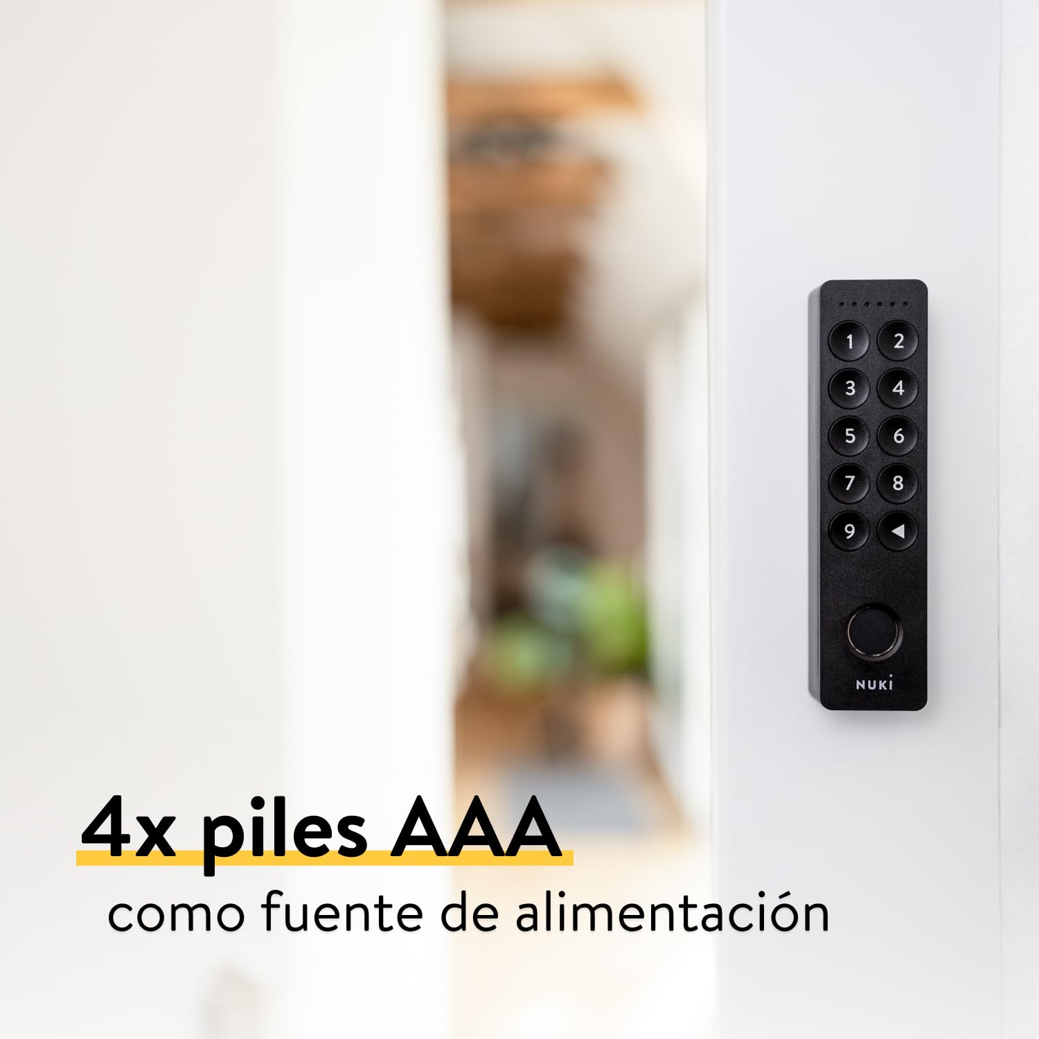 Nuki Keypad 2 Abre la Puerta con un código o con la Huella Digital de Forma rápida y cómoda, Accesorio Nuki Smart Lock, Bluetooth