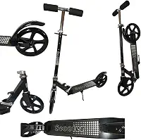 Patinete Adulto Juvenil Scooter 2 Rodas Até 100 Kg Criança Adolescente Dobravél Resistente Portátil - Preto