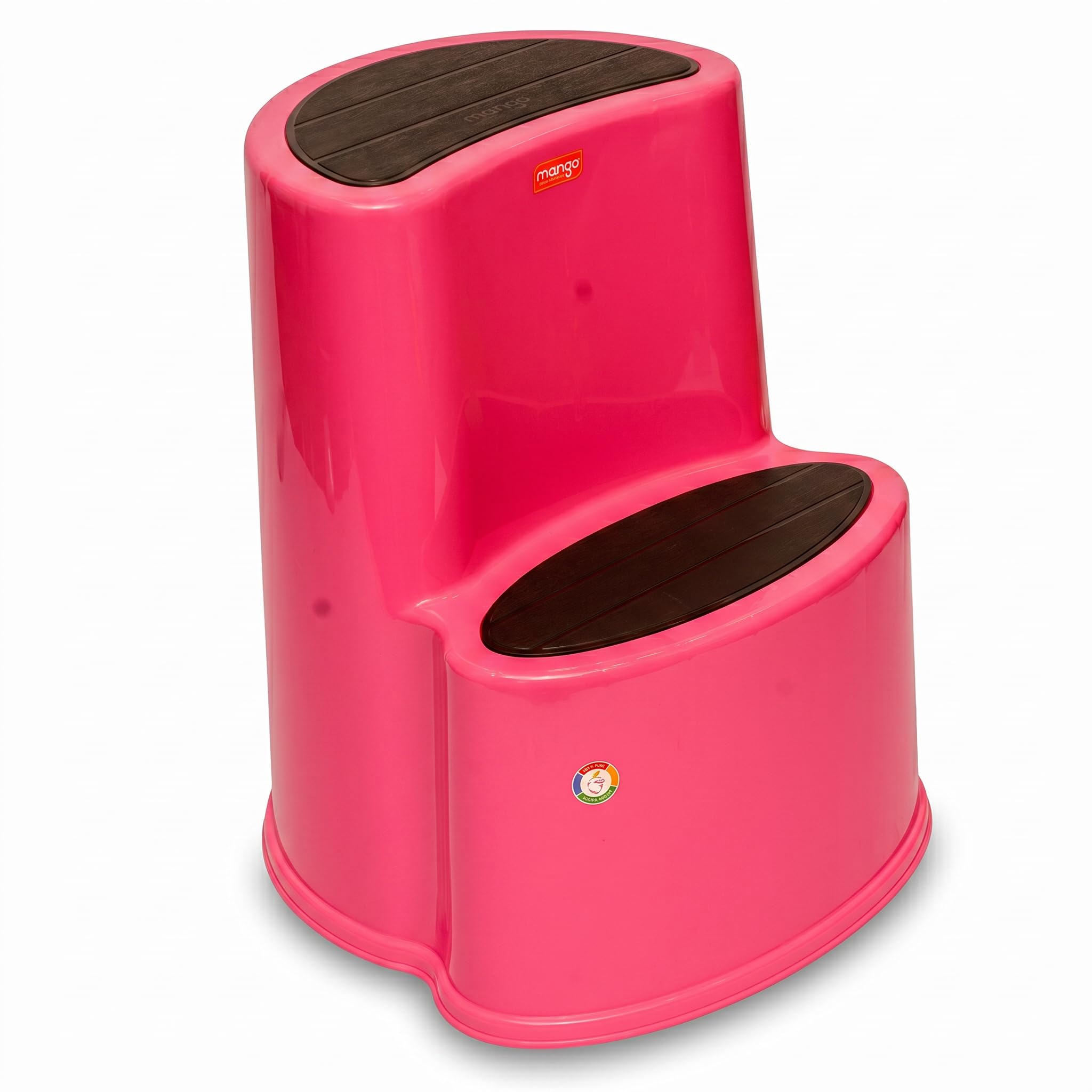 MPL MANGO Multipurpose Step Stool with Anti-Skid Surface for Home, Kitchen & Office | Premium Plastic Ladder Stool | 220 kg Hight Weight Load Capacity | 60 x 47 x 51.5 cm  (Pink)