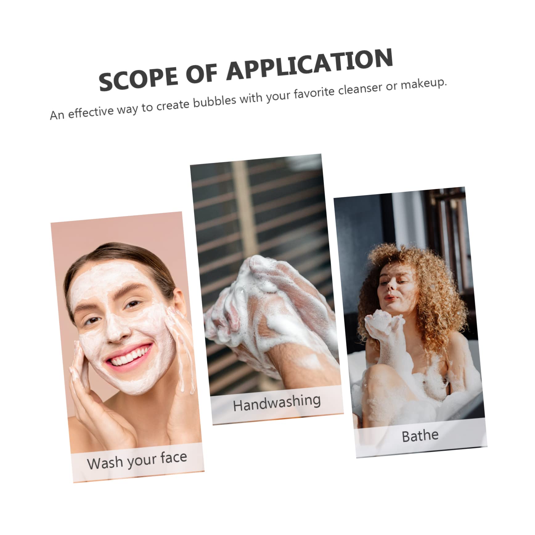 Dispositivo de Espuma para Limpieza Facial, Espumador Manual Portátil de PP, Ligero, para Lavado de Cara y Gel