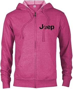 Jeep Ladies Full-Zip Hoodie – Pink Midweight Zip-Up with