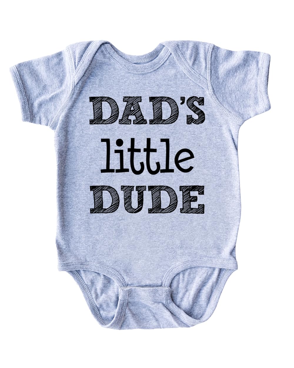 Apericots Dad’s Little Dude Short Sleeve Infant Boys Bodysuit