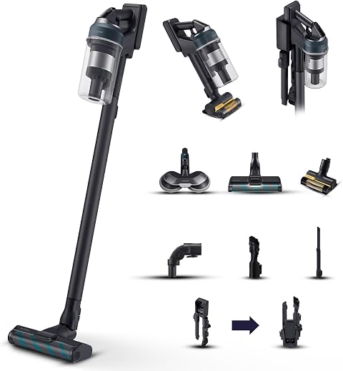 Samsung Scopa Elettrica VS20C852FTB/WA Jet 85 Premium, Potenza 210W, Aspirapolvere Senza Filo,...