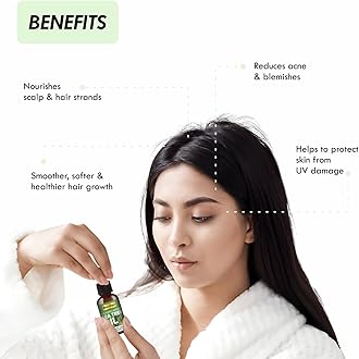 Aromatique Tea Tree Oil For Face 100% Pure,Best Therapeutic Grade Tea Tree Essential Oil For Skin Acne, Hair -30Ml Beige