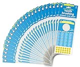 Tick Tock, LLC. Tooth Brushing Stickers and Chart: Bulk 100 Units. Ideal for Pediatric Dentist Office give Away