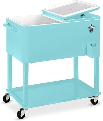 Best Choice Products Carro de acero al aire libre del refrigerador del balanceo de 80