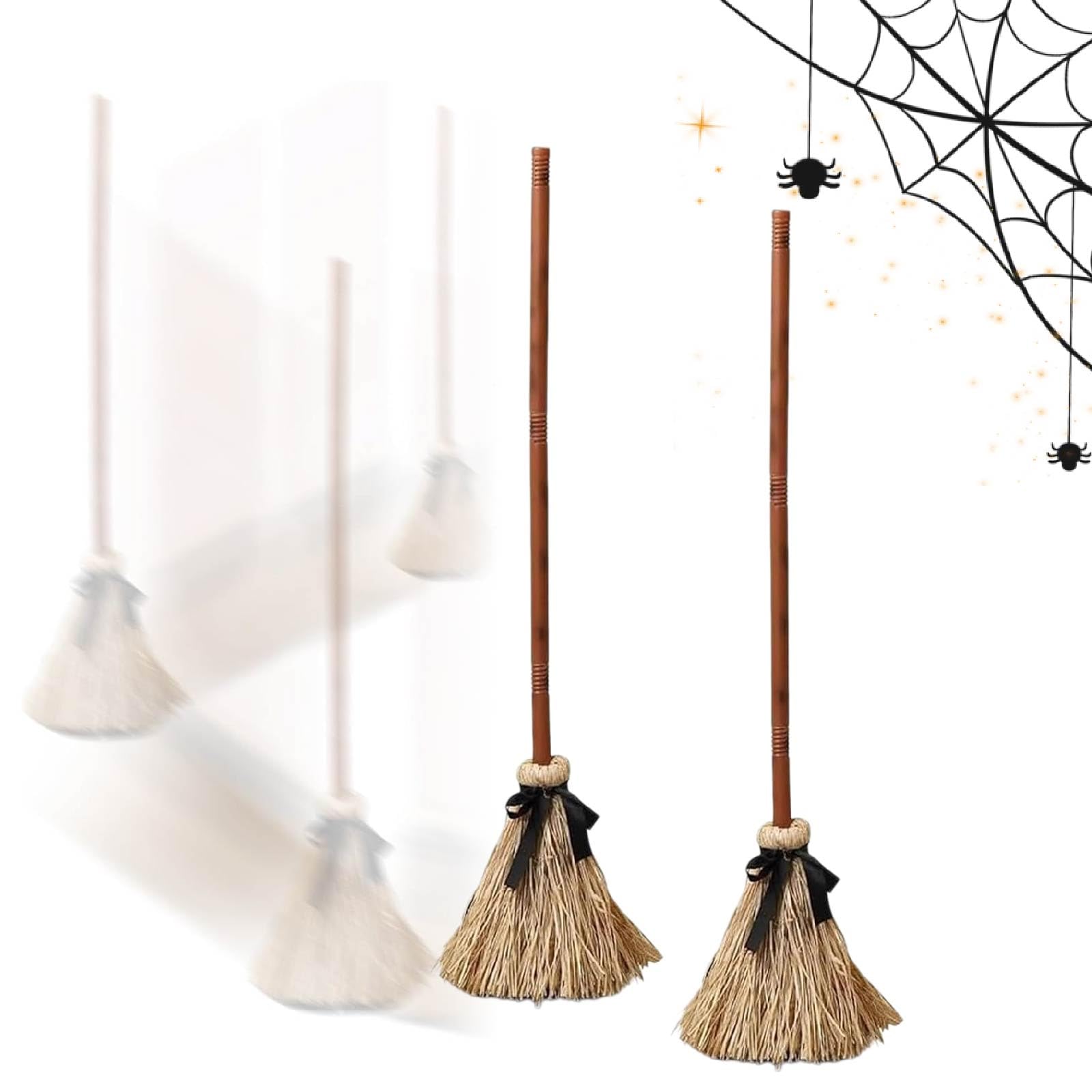 Halloween Besen Selbstfahrend, Halloween Tanzender Hexenbesen，2PCS