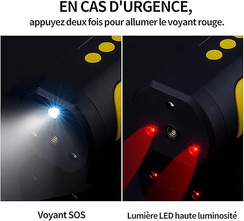 Miniatura 5 de Compresor de aire portátil, inflador de neumáticos de 150 PSI, batería recargable de iones de litio de 2000 mAh, bomba de aire para bicicleta,