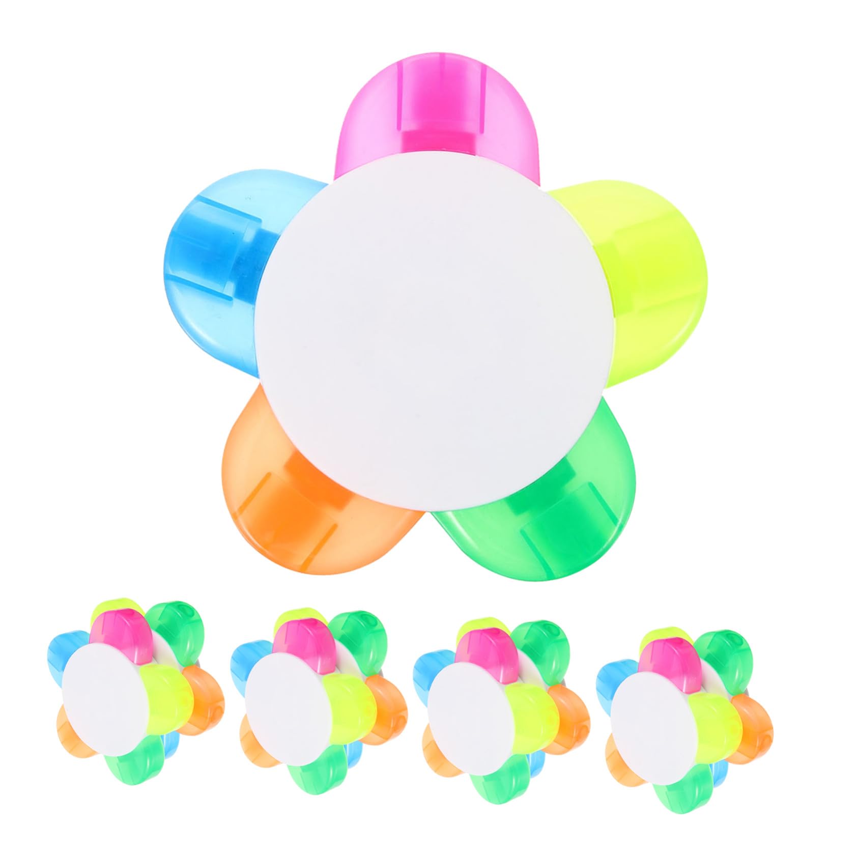 HOMSFOU 10 Stück Petal Highlighter Stifte Fluoreszierende Textmarker mit Blumenblatt-design Langlebige Marker für Schule Büro Studium und Notizenorganisation