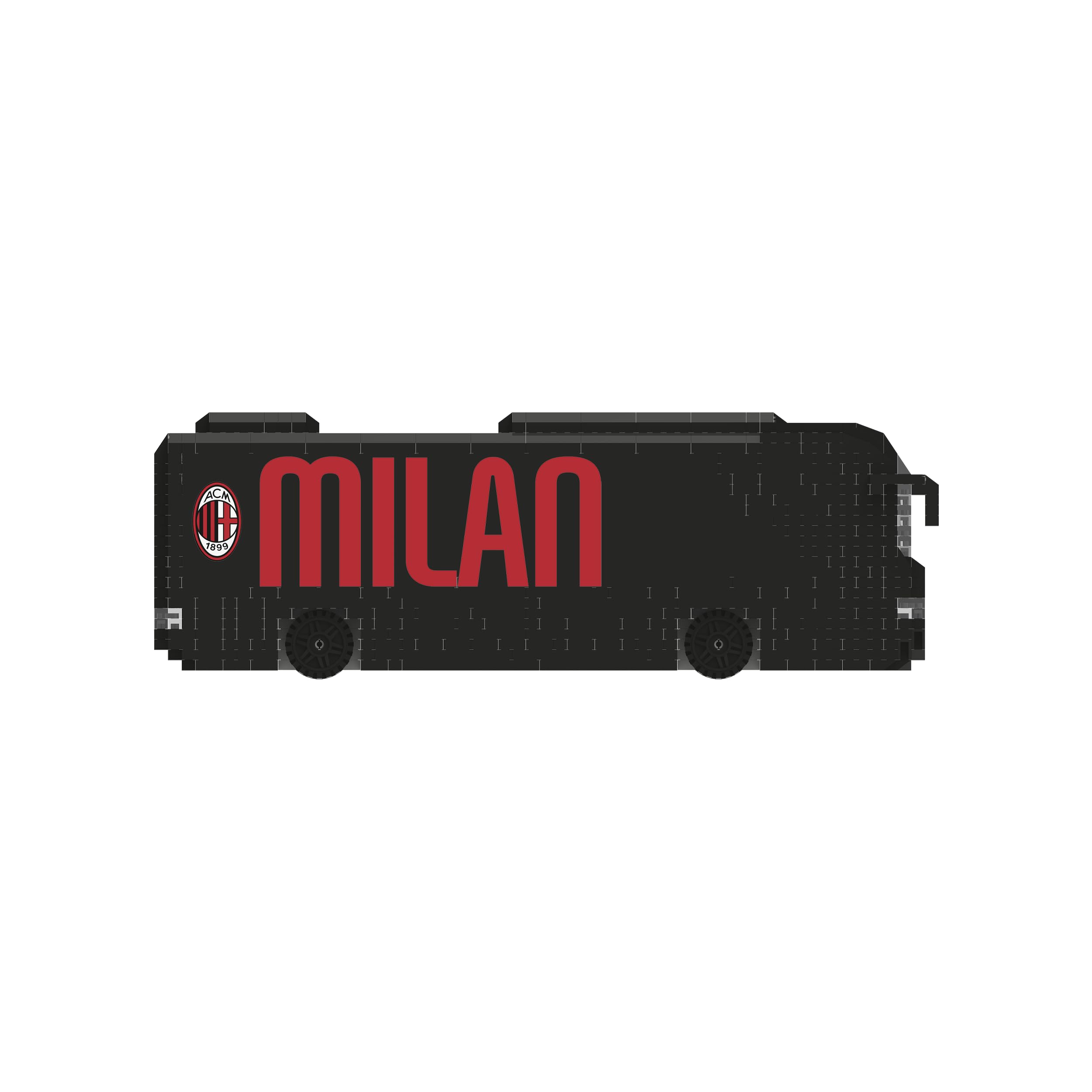 AC Milano BRXLZ 3D Bricks Autobus Squadra Calcio Giocattolo Costruzione Modello
