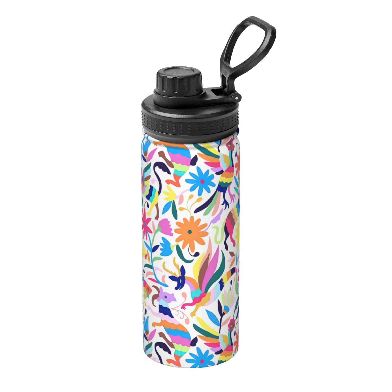 Kfjghhl Insulated Stainless Mexican Otomi Animals Steel Water Bottle For Sport Gym Travel Leak Camping Hiking Hydration