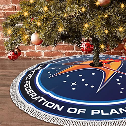 Zhung Ree Star Christmas Tree Skirt, Holiday Party Festival Accessory Supplies Gift Blue Tree Skirt Tree Mat Decoration Ornaments 48" #TOP2