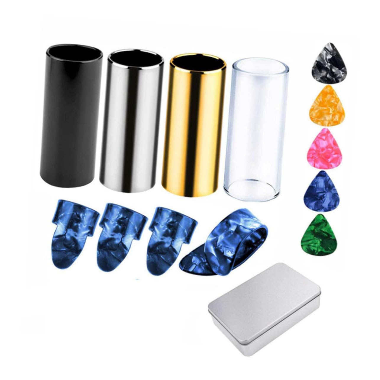 Juego de 21 Slides de Guitarra Metálicos con Sonido Brillante y Sustain Superior para Guitarra Acústica