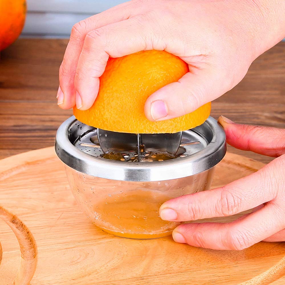 Exprimidores Manuales Mini exprimidor simple de acero inoxidable cítrico lima fruta prensada a mano para Uso Diario