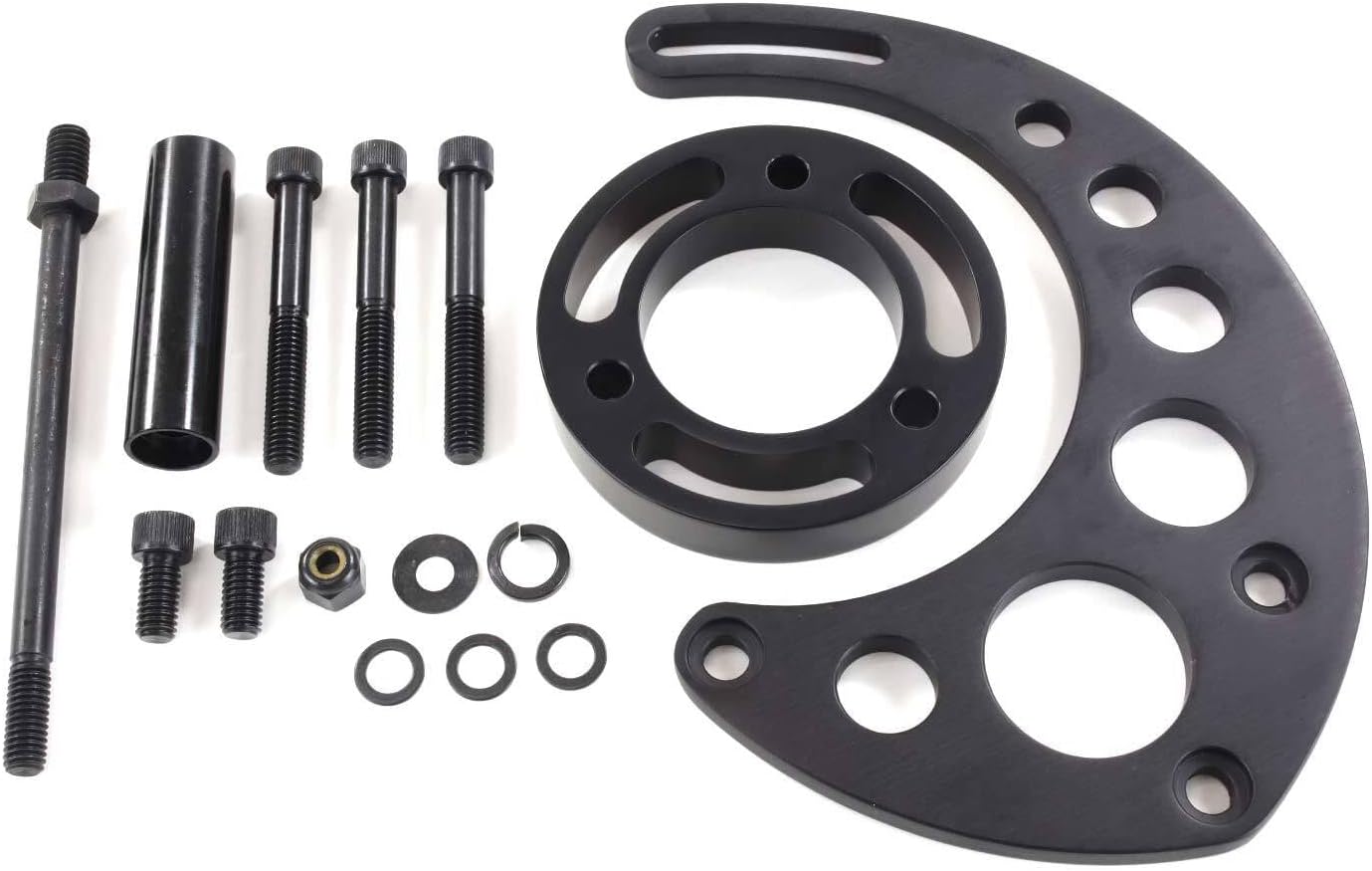 Top Street Performance Long Water Pump Upgraded Alternator Bracket for Chevy Big Block - Black