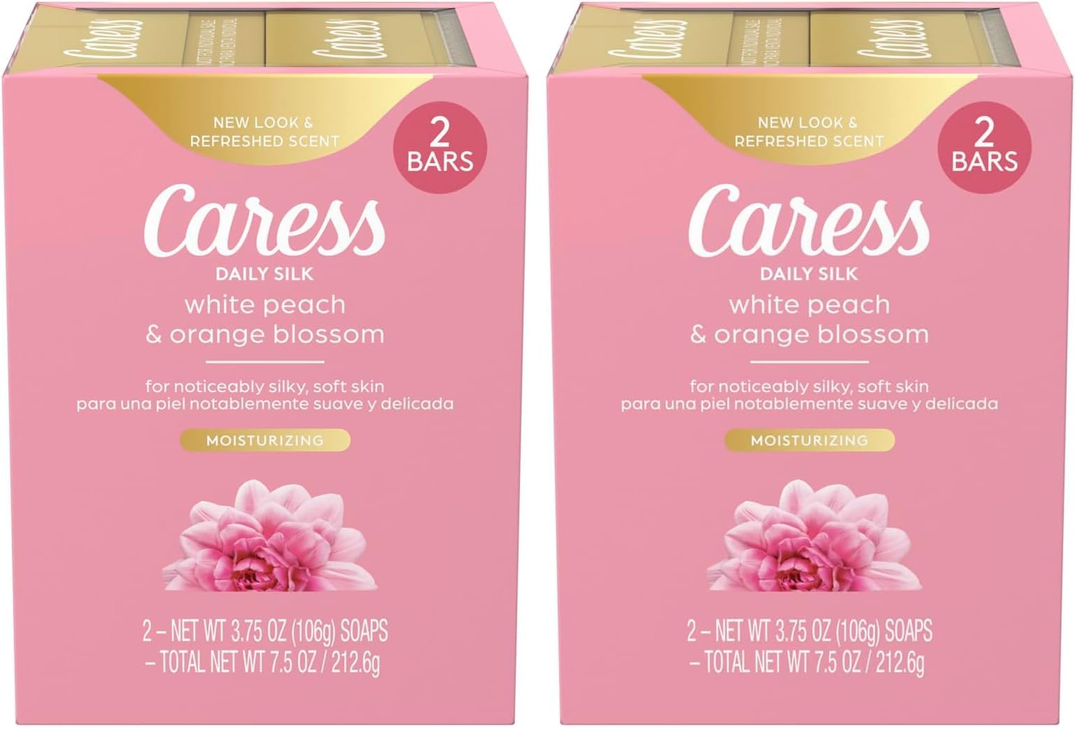 Beauty Bar Soap For Silky, Soft Skin Daily Silk With Silk Extract and Floral Oil Essence 3.75 oz 2 Bars (Pack of 2)