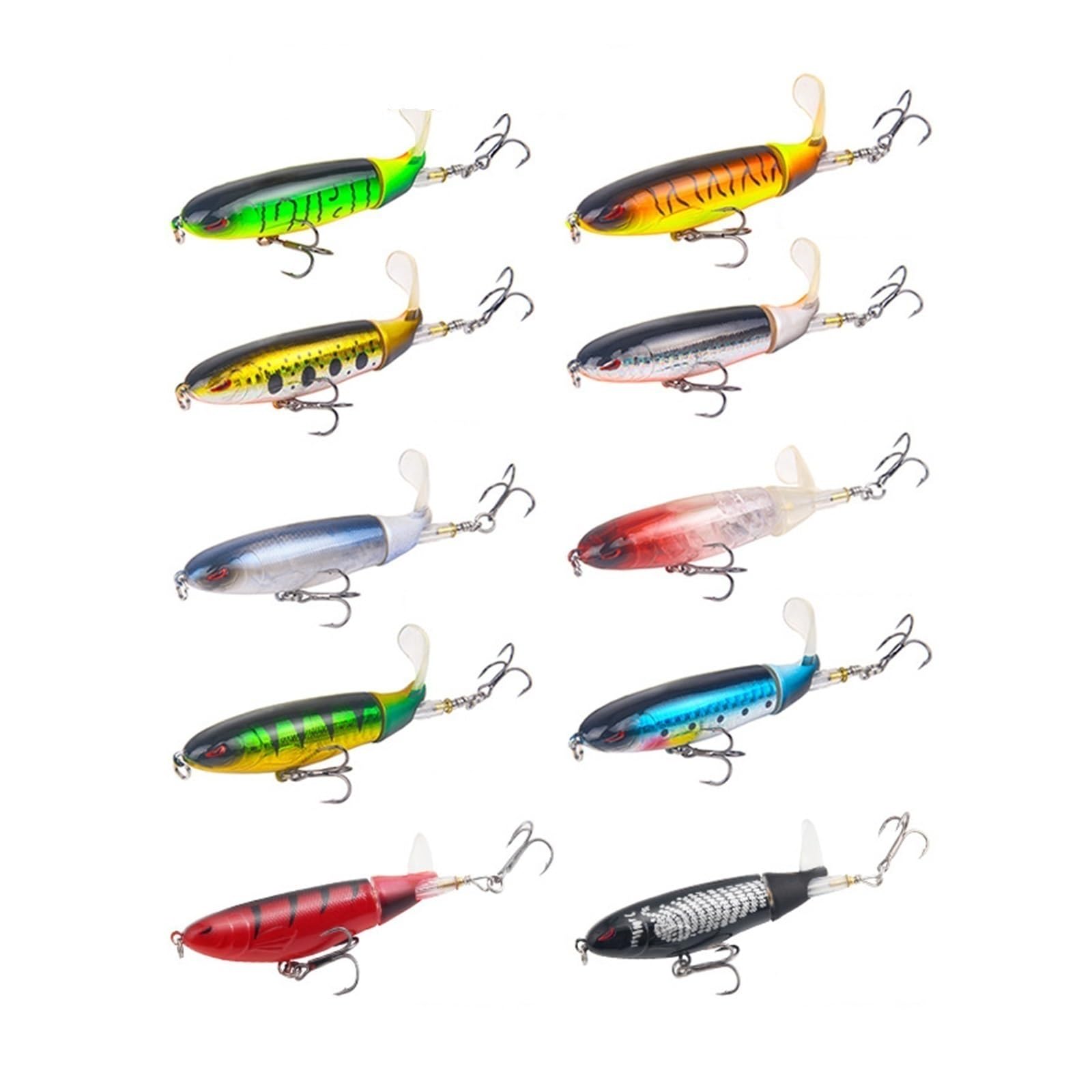 XILILHC Minnow przynęty wędkarskie 5/10 sztuk 13g/15g/35g Crankbaits, Woblery pływające górne wodne, obrotowy miękki ogon, szczupak, przynęta karpiowa, sprzęt wędkarski