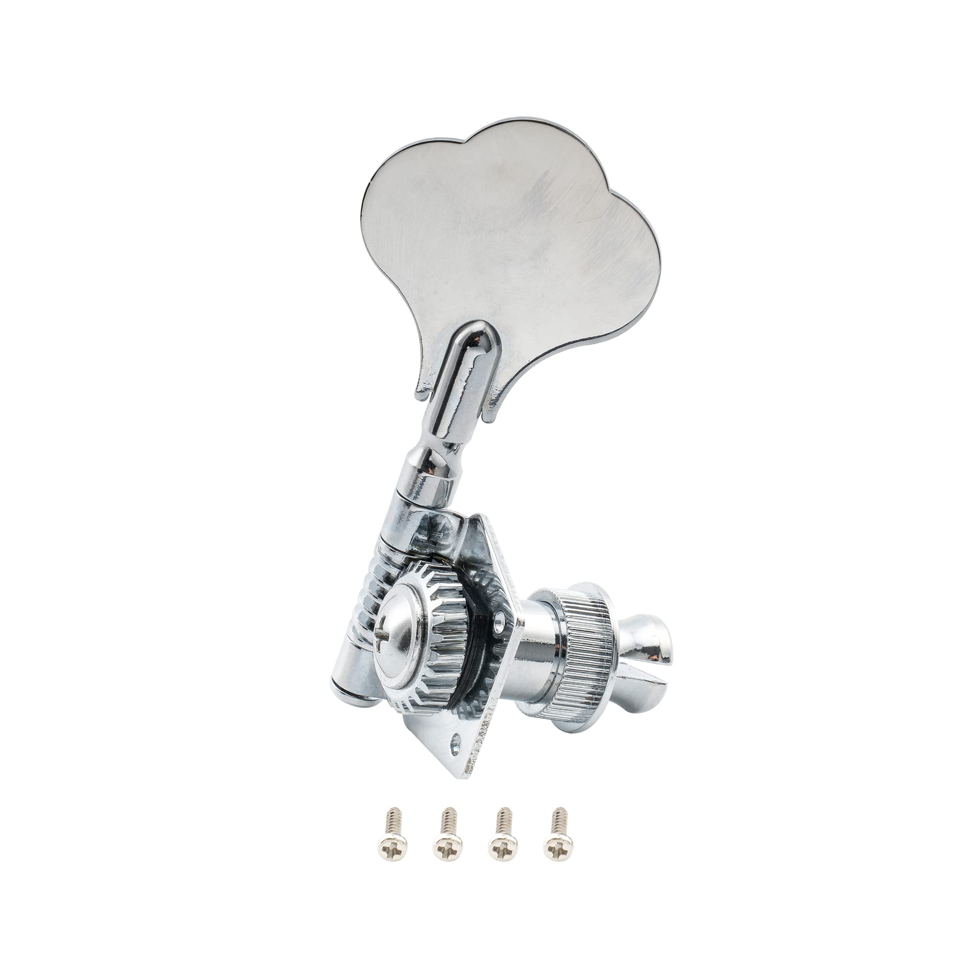 Musiclily L2+R2 Open Gear Bass Meccaniche per Basso Elettrico 4 Corde, Cromato