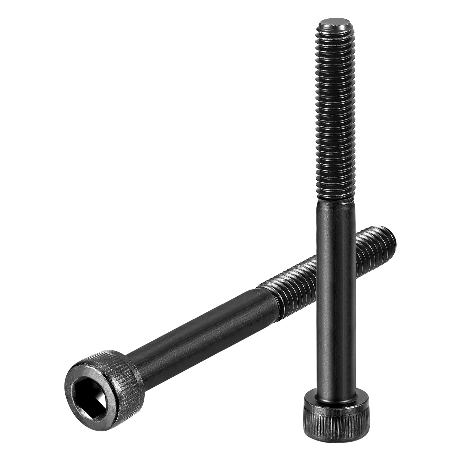 uxcell Hex Socket Bolts (M5-0.8x55), Grade 12.9 Carbon Steel Hex Socket Drive Screws, Black, 30 Pcs, M5-0.8x55mm