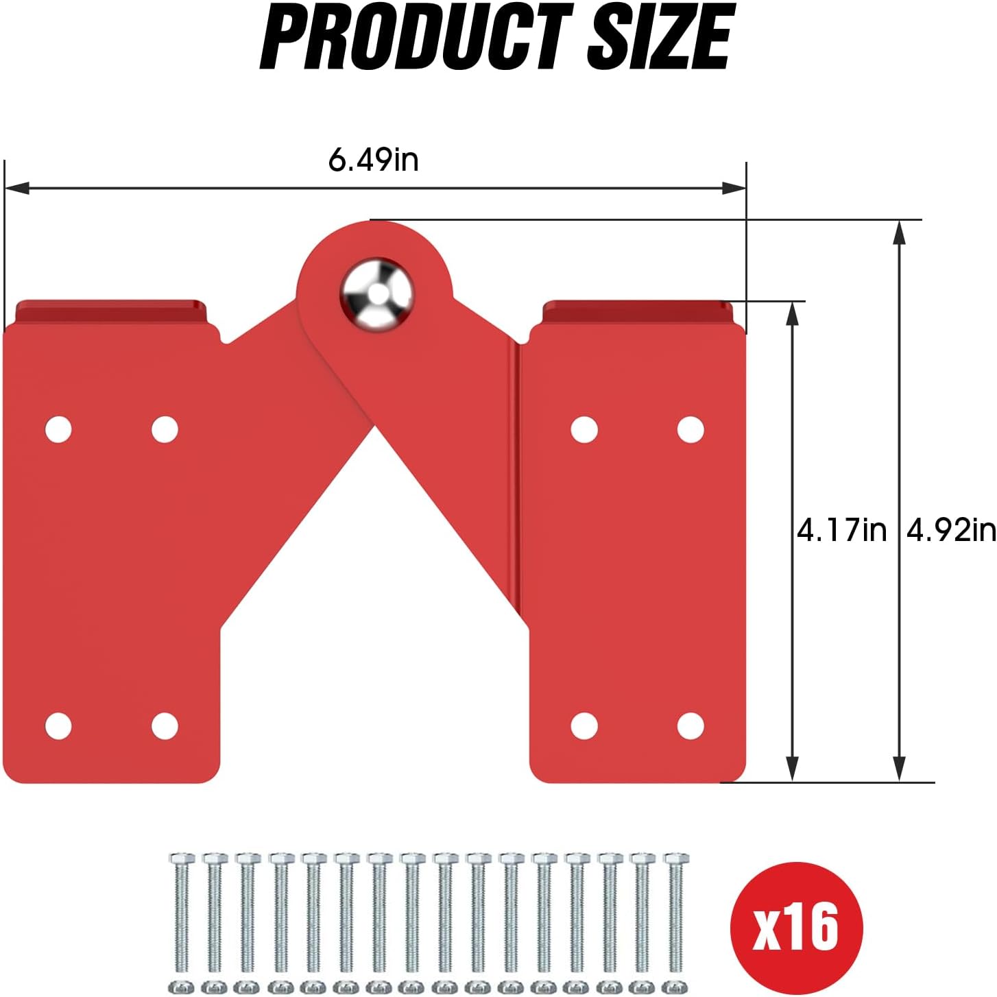 Attic Ladder Hinge for Attic Ladder Pull Down System,Hinges Attachment Accessories Herringbone Ladder Tie Rod (Red, Big)