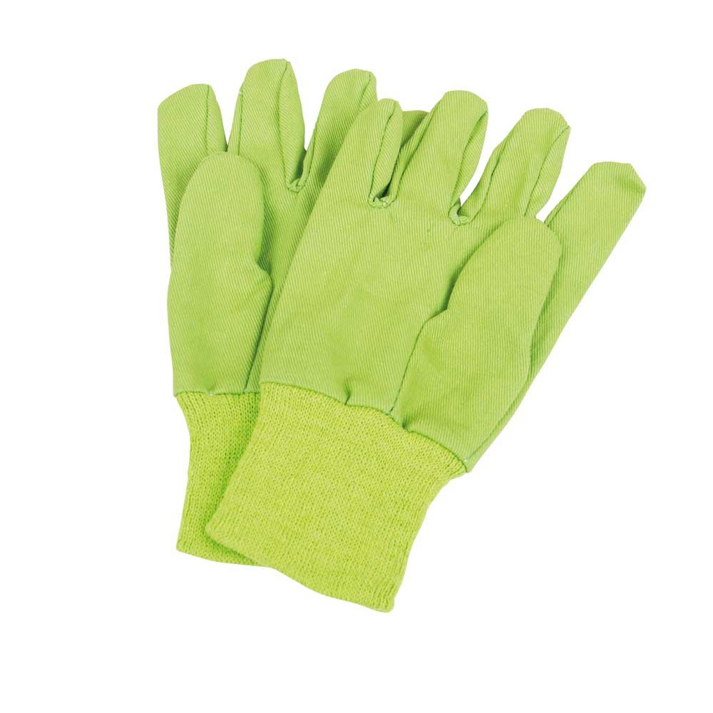 Bigjigs Toys Green Childrens Gardening Gloves - Elasticated Garden Gloves for Gardening, One Size Fits Most, Quality Outdoor Toys & Garden Accessories