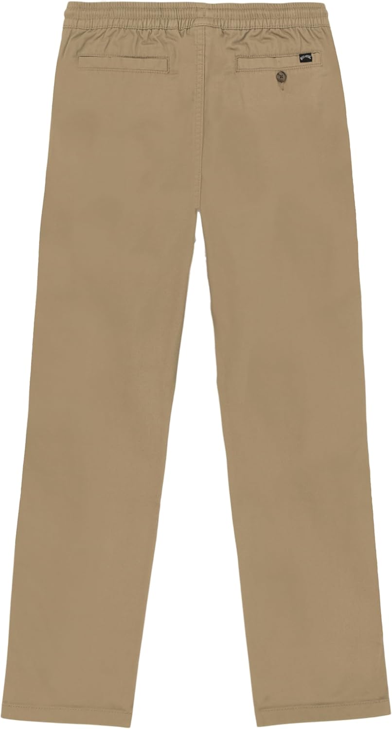 Billabong Boys Pull-on Stretch Twill Pants, Elasticized Drawstring Waistband, Comfortable Fit - Image 2