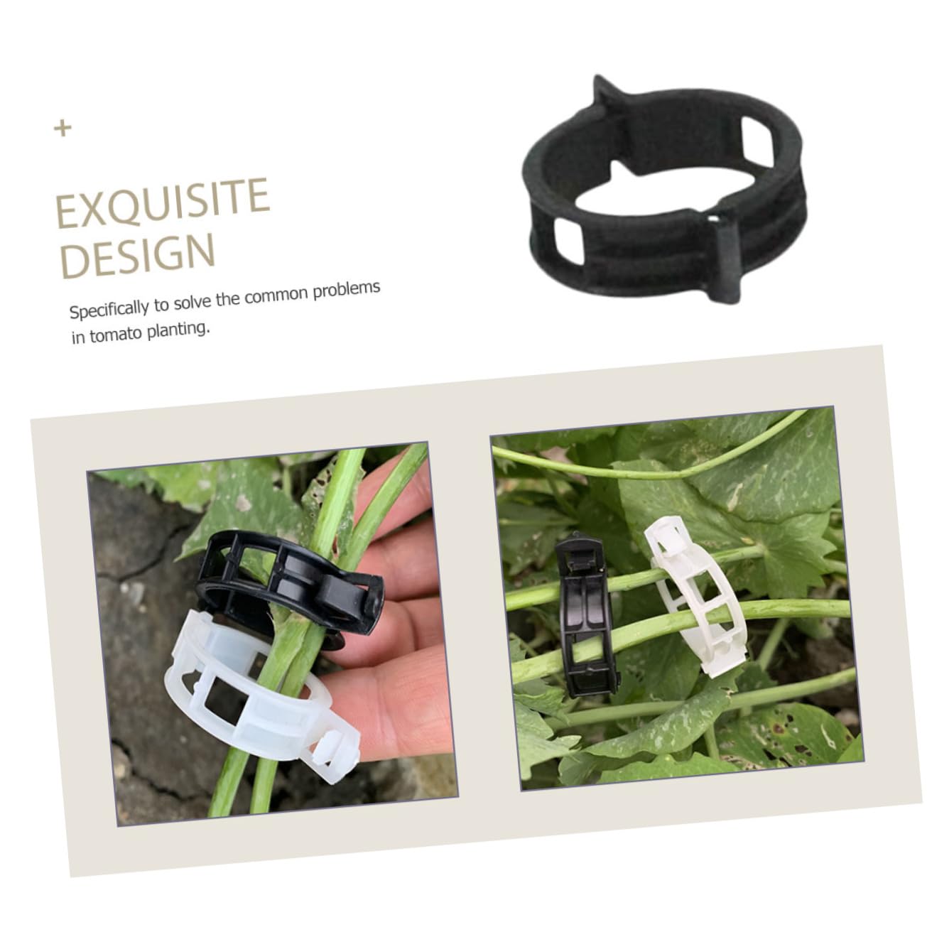 ibasenice 500stücke Pflanzenstützclips Für Tomaten Klammern Unterstützung Von Gartenpflanzen Wiederverwendbar Einfach Zu Bedienen Für Und Kletterpflanzen