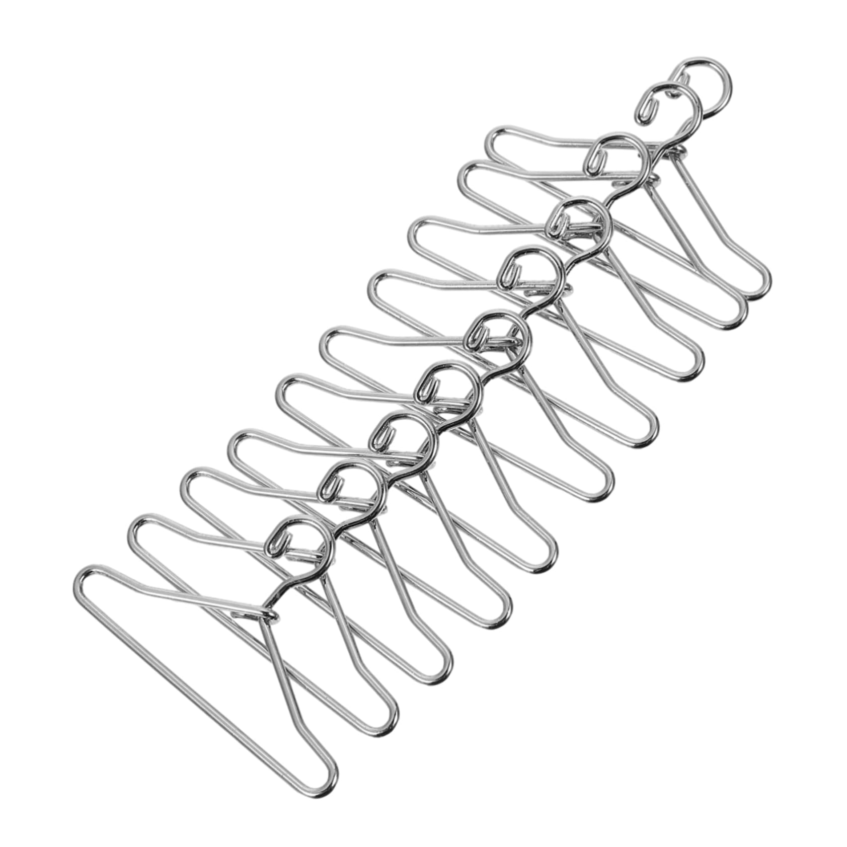 Toddmomy 50pcs Mini Metal Doll Clothes Hangers Doll Clothes Support for Boys and Girls Bedroom